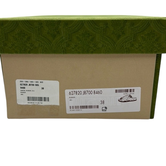 Gucci Rubber Web Criss Cross Slide Sandals Size 38 IT - Picture 14 of 16